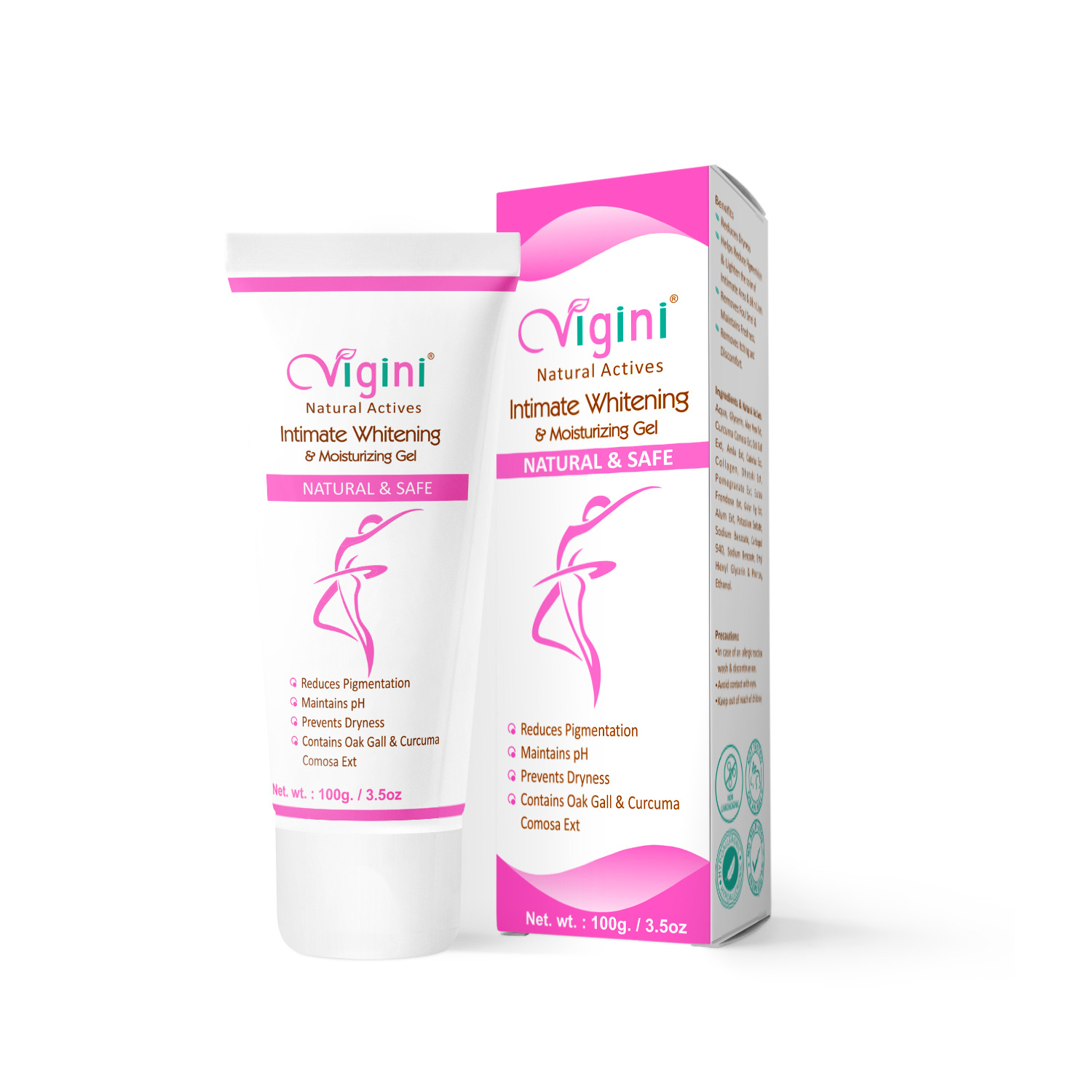 Vigini 100% Natural Actives Vaginal Feminine Hygiene Intimate